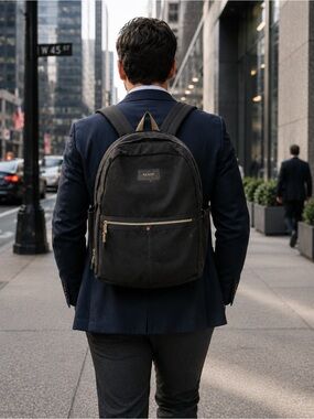 STATE Give Back Pack Black Laptop Backpack Work Travel School Organizer